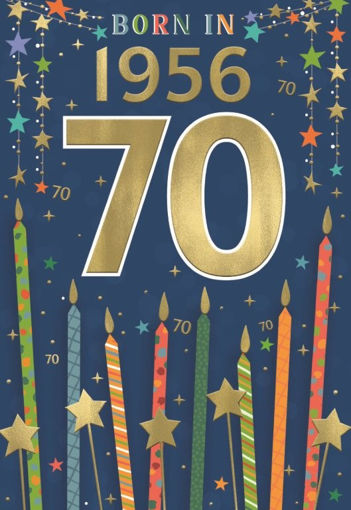 Picture of BORN IN 1956 70TH BIRTHDAY CARD
